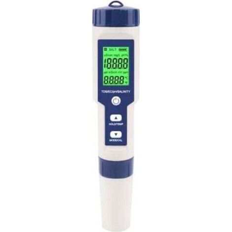 Testeur de salinité de piscine, testeur numérique de salinité d'eau de mer 5 en 1, kit de test d'étanchéité IP67 (1/4)