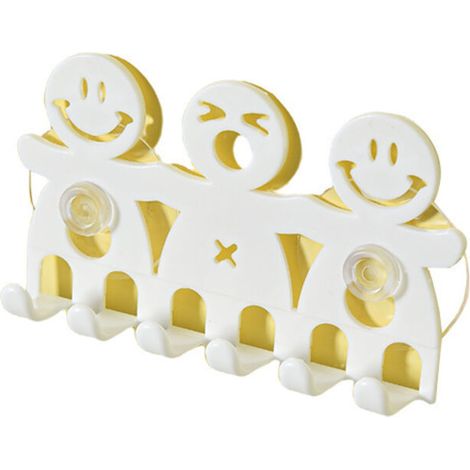 Mignon Smiley famille salle de bain cuisine brosse à dents porte-serviettes mur ventouse crochet 1 pièces (1/5)