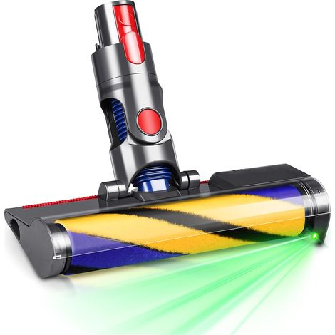 Ersatzkopf für den kabellosen Staubsauger Dyson V7 V8 V10 V11 V15, Mikrofaser-Samt-Rollenbürste mit grünem LED-Laserlicht, geeignet für Hartholzböden (1/5)