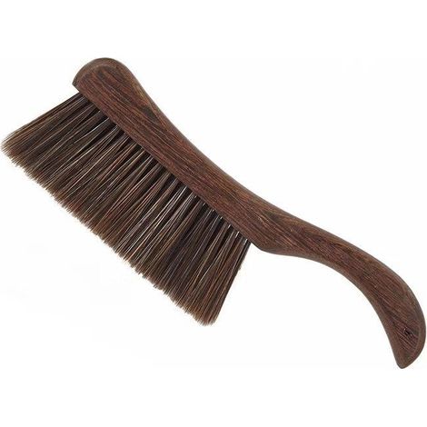Spazzola per la polvere Spazzola a mano con manico in legno Spazzola per pulizia a setole morbide per spazzare la cucina domestica (1/5)