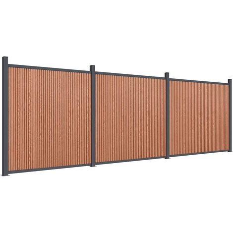 Maison Exclusive - Zaunelement Braun 526x186 cm WPC