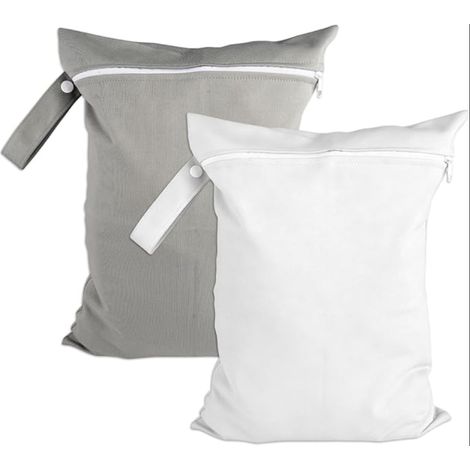 Sac Linge Sale Sacs étanches Linge Sale Rangement Voyage Gym Pochette Sac à Couches Lavable Poignée Fermeture éclair Sport Couches Camping (1/5)