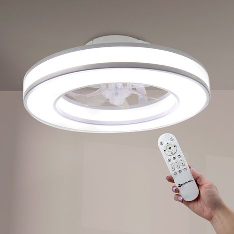 IluminaShop - Ventilador de Techo LED Venecia 46W Blanco DC Ultra Silencioso con Mando a Distancia y Palas Retractiles Verano / Invierno 3000+4000+6000 (1/5)