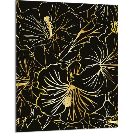 TAGLIERE IN VETRO 40x52 Fiori (1/5)