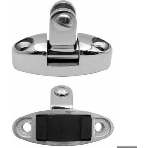 2 Pcs Bateau Top Bimini Charnière De Pont Pivotant Montage Latéral En Acier Inoxydable 316 Avec Tampon En Caoutchouc (1/5)