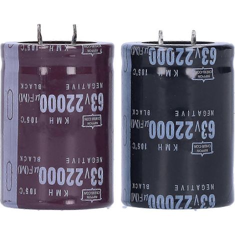 Condensateur électrolytique 22 000 F, composants de stockage d'énergie en aluminium, 105 Ω, 35 x 50 mm, 63 V, qualité supérieure WHBYV (1/4)