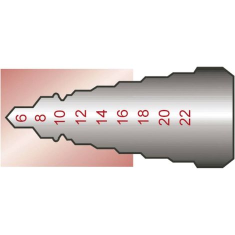 Exact 1605328 Stufenbohrer Metall Kunststoff 4-20 mm