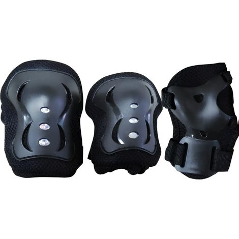 Set Protezioni Ragazzi Nero per Bici Skateboard Pattini Ergonomico (1/4)