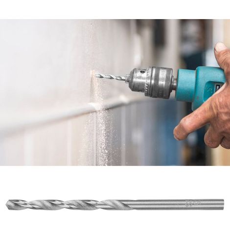 10 forets hélicoïdaux HSS à queue cylindrique, pour le travail du bois, 3,5 mm, boîte de 10 / 4241 (10 pièces/boîte) acier rapide (1/5)