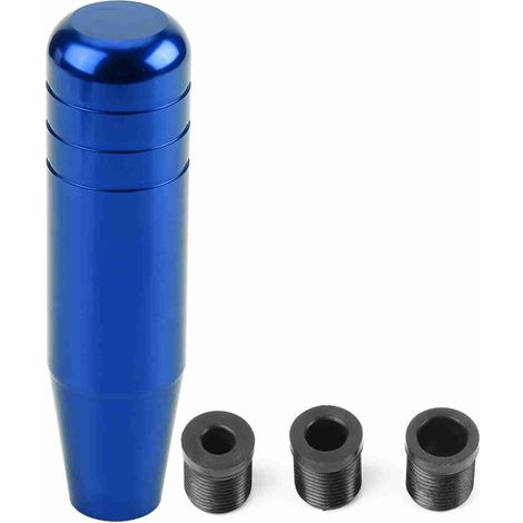 Pommeau de levier de vitesse universel en alliage d'aluminium pour voiture, 13 cm, bleu (1/5)