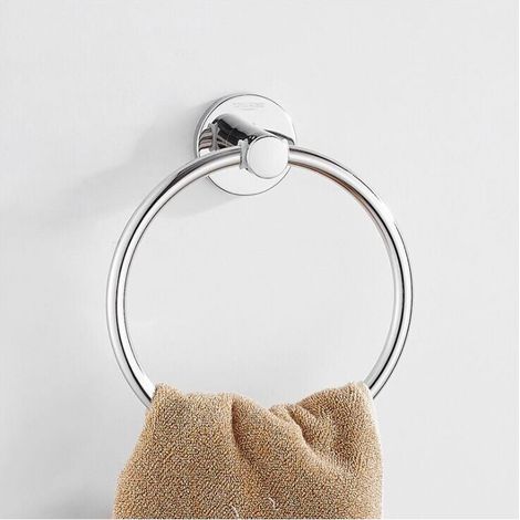 Toallero redondo de acero inoxidable para montaje en pared, para baño, cocina y dormitorio