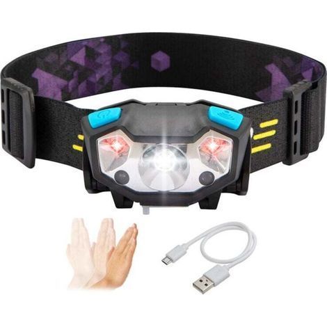 USB rechargeable LED headlamp, ultra light and comfortable (1/4)