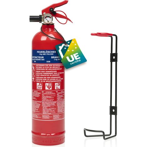 Extincteur Poudre - 1 kg - pour Feux ABC - Adapté pour véhicules (1/5)