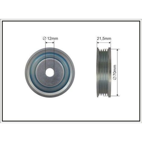 Poulie de renvoi CAFFARO 500432 pour courroie serpentine de 70 mm pour SUZUKI SWIFT II Hatchback (EA, MA) SWIFT II Berline (AH, AJ) SWIFT Cabriolet (SF413)
