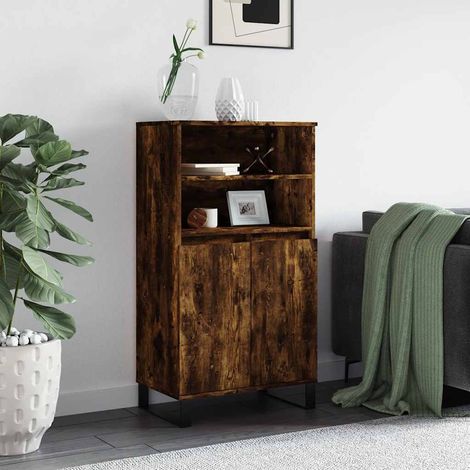 Highboard Räuchereiche 60x36x110 cm Holzwerkstoff