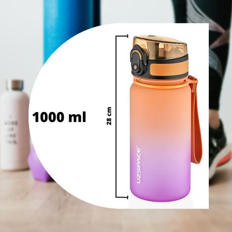 TrAdE Shop Traesio - Borraccia Sportiva 1000 Ml Con Chiusura Salvagoccia Per Sport Scuola Campeggio - (1/2)
