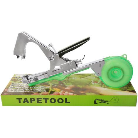 Machine à relier les plantes Outils de ruban adhésif pour plantes de jardin - Outil de ruban adhésif de jardinage avec rubans, pinces en S et lames de rechange (1/3)