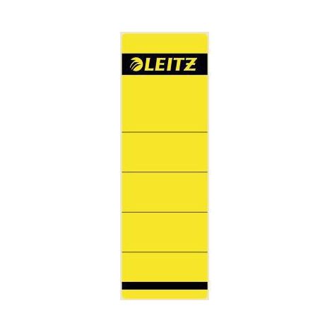 LEITZ Ordnerrückenetikett Leitz breit/kurz 61,5 x 192 mm (B x H) selbstklebend ohne Griffloch gelb 10Etik./Pack. (1/4)