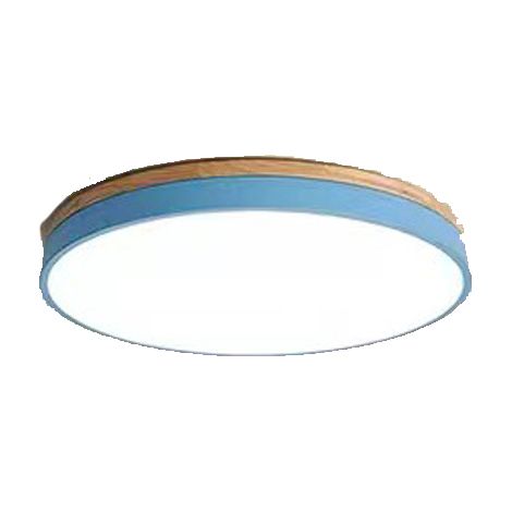 Plafonnier d'entrée d'allée de couloir, plafonnier bleu à gradation tricolore 30CM 18W, rond (1/4)