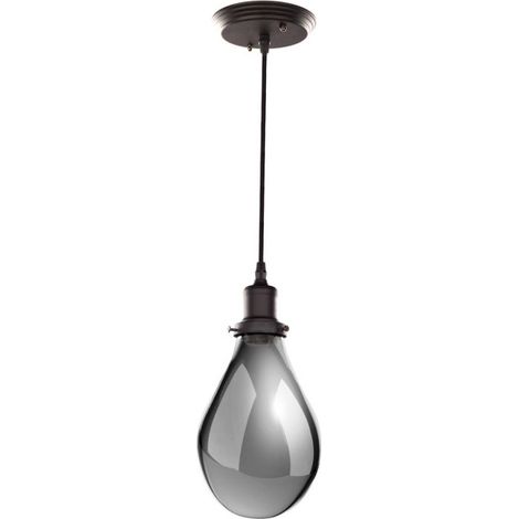 Lampe Suspension Design "Sancho" 25cm Gris (1/3)