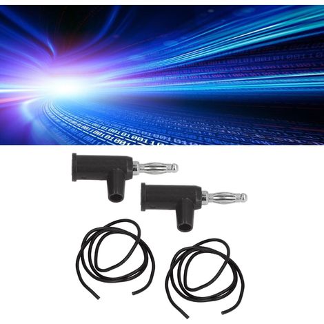J.70008 4mm Bananenstecker mit Pistolengriff, Messleitung, Verbinder, Klemme, 1 mm², verkauft in 10er-Packungen (schwarz) (1/5)