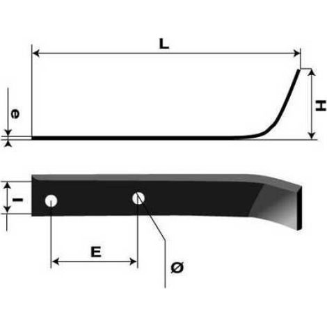 Paire outils de fraises type bineur universels Ø360 mm L.230 mm (1/5)
