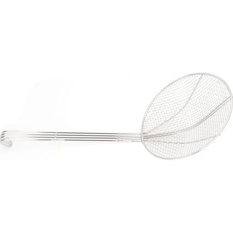 Écumoire louche tamis inox manche long maille fine avec crochet 20 cm / 7.9 po cuisine friture (1/5)