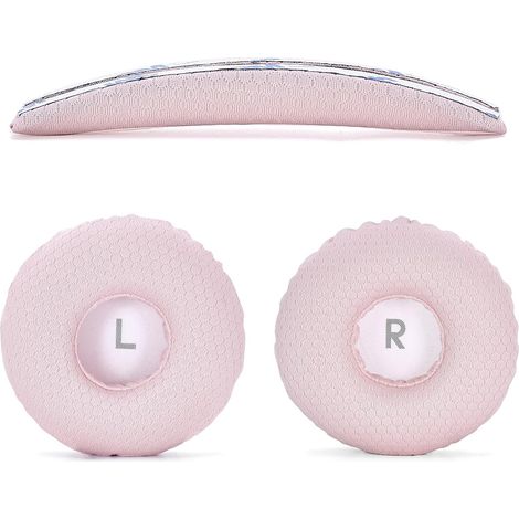 Ensemble de coussinets d'oreille de rechange 2 en 1 : coussinets d'oreille en maille + bandeau, compatible avec les casques 600/660/670 (rose) (1/5)