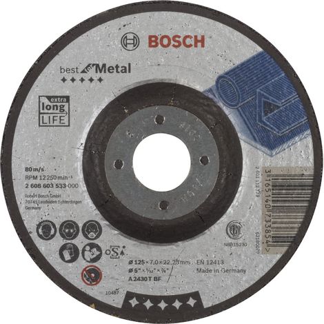 Bosch  disco  sgrossatura  curvo  Best  for  Metal  A  2430  T  BF  125  mm  -  2608603533 (1/4)
