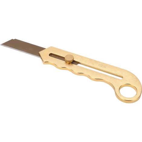 Universalmesser aus reinem Kupfer, robustes, goldenes, einziehbares Tapetenschneidemesser zum Schneiden (1/5)