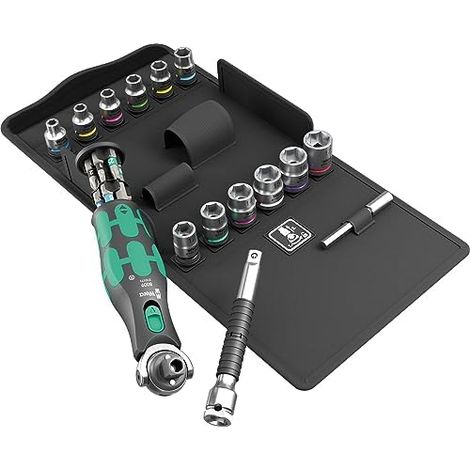Wera 05004284001 8009 Cyclop Pocket Set 3, juego de carracas, 27 piezas (1/5)