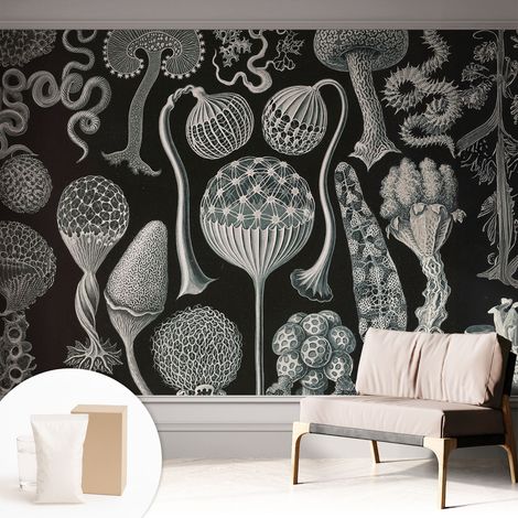 Papier peint intissé pour salon chambre à coucher peint imprimé Installation facile - Colle incluse gratuite Plantes magiques 312x219 cm (1/5)