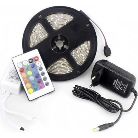 Bande Lumineuse LED Flexible - Minch - 5M - Multicolore - Télécommande 24 touches - Étanche-Ywey (1/4)
