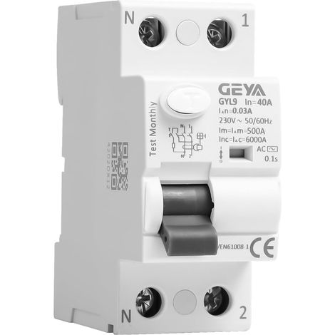 Interruttore differenziale elettromagnetico a corrente residua Interruttore di sicurezza(Type AC-2P-40A-0.03A) (1/5)