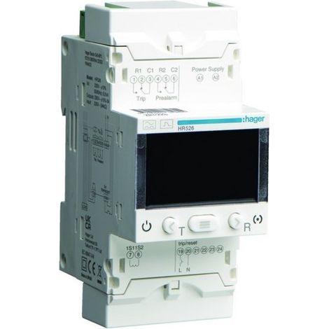 Relais dif 0.03-30A temp 50% lcd test - HAGER HR526