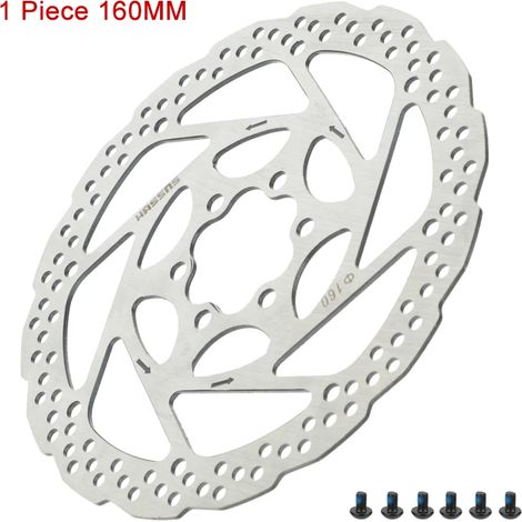 Kit de disques de frein de 160 mm pour VTT, compatible avec les disques et plaquettes de frein à étrier hydraulique pour VTT, accessoires de vélo. (1/5)