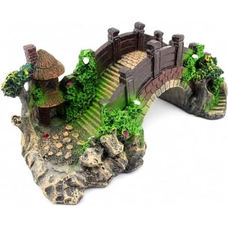 Pont Arqué Antique pr Aquarium, Pont décoratif 7, 12cm (1/5)