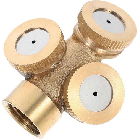 Copper High Pressure Atomizing Nozzle for Garden Irrigation with 2Pcs Sprayer Heads