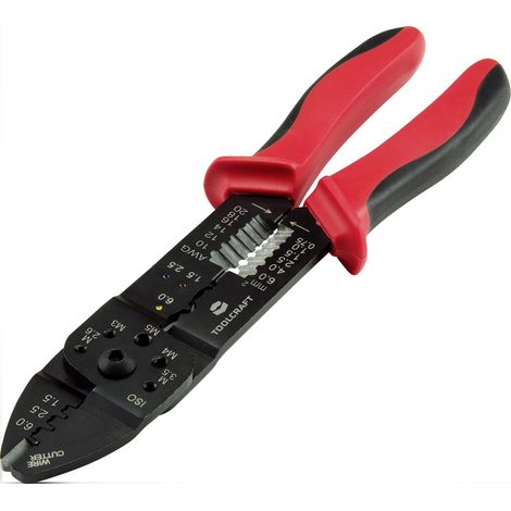 TOOLCRAFT PLC-4131 TO-6680946 Crimp- und Abisolierzange 1.5 bis 6 mm²
