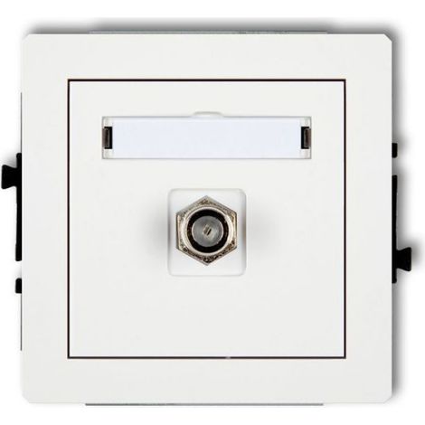 Karlik Prise d'antenne simple SAT Deco blanc mat (25DGF-1)