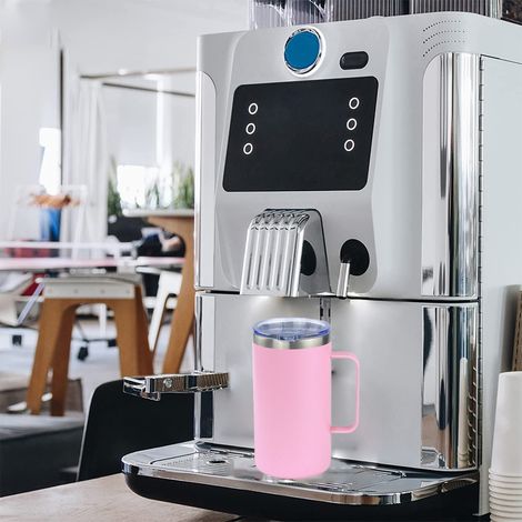 Tumbler Isolé - Acier Inoxydable 18/8 - Double Paroi Sous Vide - Résistant Aux Fuites - Poignée Ergonomique - Capacité 400 ml - 1 Pièce (1/5)