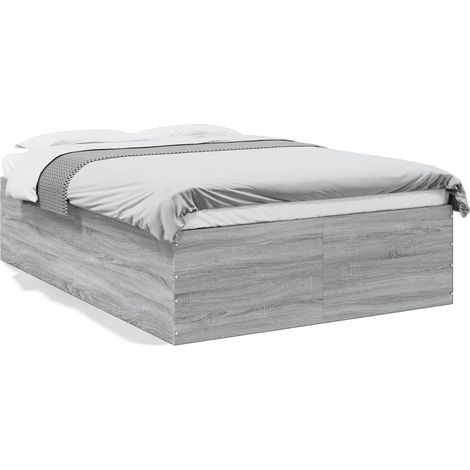 Maison Exclusive - Estructura de cama madera de ingeniería gris S (1/5)