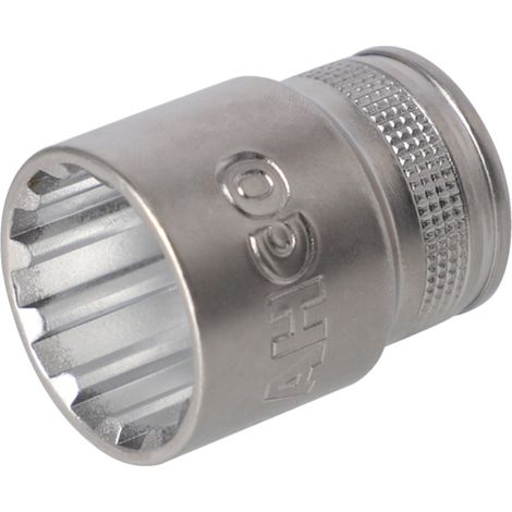 Bahco 1/2 Steckschlüssel-Einsätze mit 12 mm Vielzahn-Profil (Spline), Vierkantantrieb (1/4)