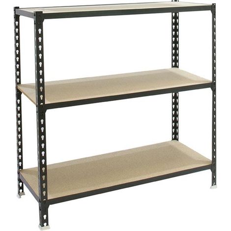 Simonrack Metallregal Anthrazit und Holz Robust