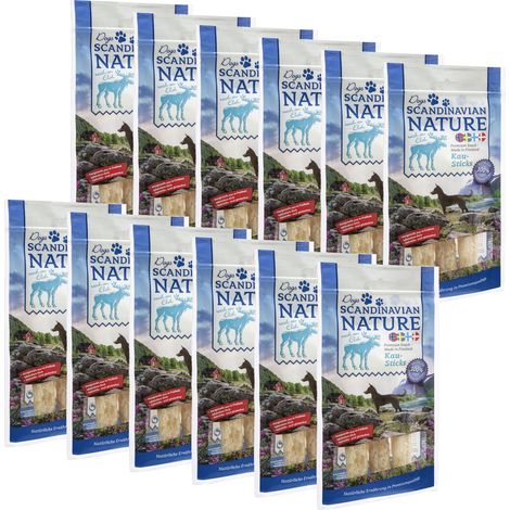 Scandinavian Nature Dogs mit Elch, 12x 45 g - Kausticks für Hunde