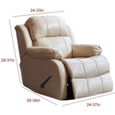 Housse Pour Fauteuil Inclinable - Polyester Élastique - Convient Dossier 24-33 Pouces Largeur 29-37 Pouces Hauteur - Gris - 1 Pièce (1/4)