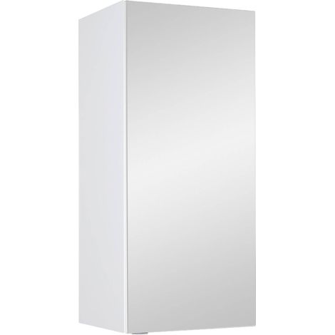 Hängeschrank Badezimmer - 40x90 cm - Weiß - Mit Spiegel - Soft-Close-System - Praktisch und Elegant (1/3)