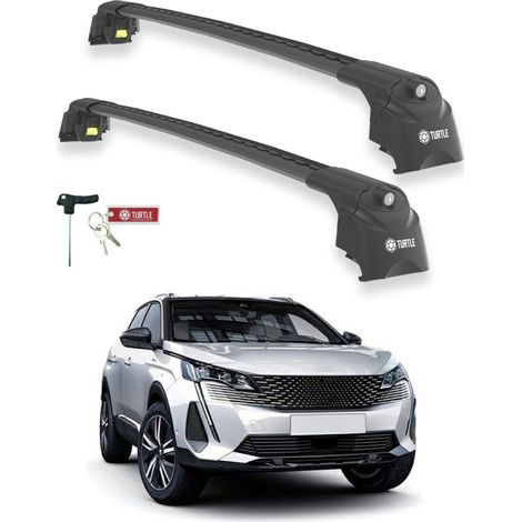 TURTLE kompatibel mit Peugeot 3008 (P84) 2017-2024 Dachträger Air2 Schwarz (1/5)