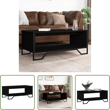 vidaXL Couchtisch Schwarz 100x51x40 cm Holzwerkstoff (1/5)