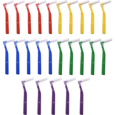 Lot de 25 brosses interdentaires pour l'hygiène bucco-dentaire, brosse à fil dentaire, appareil dentaire pour le nettoyage (1/5)